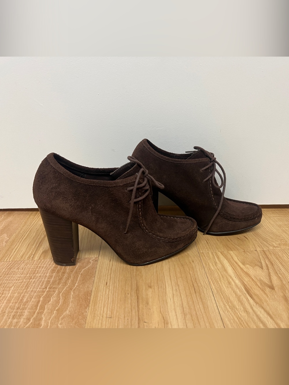 Lauren Ralph Lauren Brown Suede Lace-Up Platform Boots